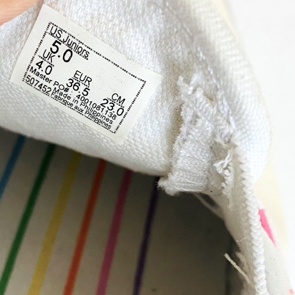 Vans x Flour Shop Leather Rainbow Unicorn Slip On Sneakers Size 5 - Picture 10 of 10